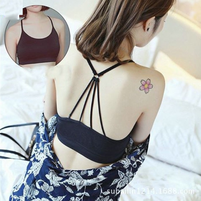 SPORT BRA Tanpa Kait Tali Silang CINCIN BH Fashion Spider BT-04