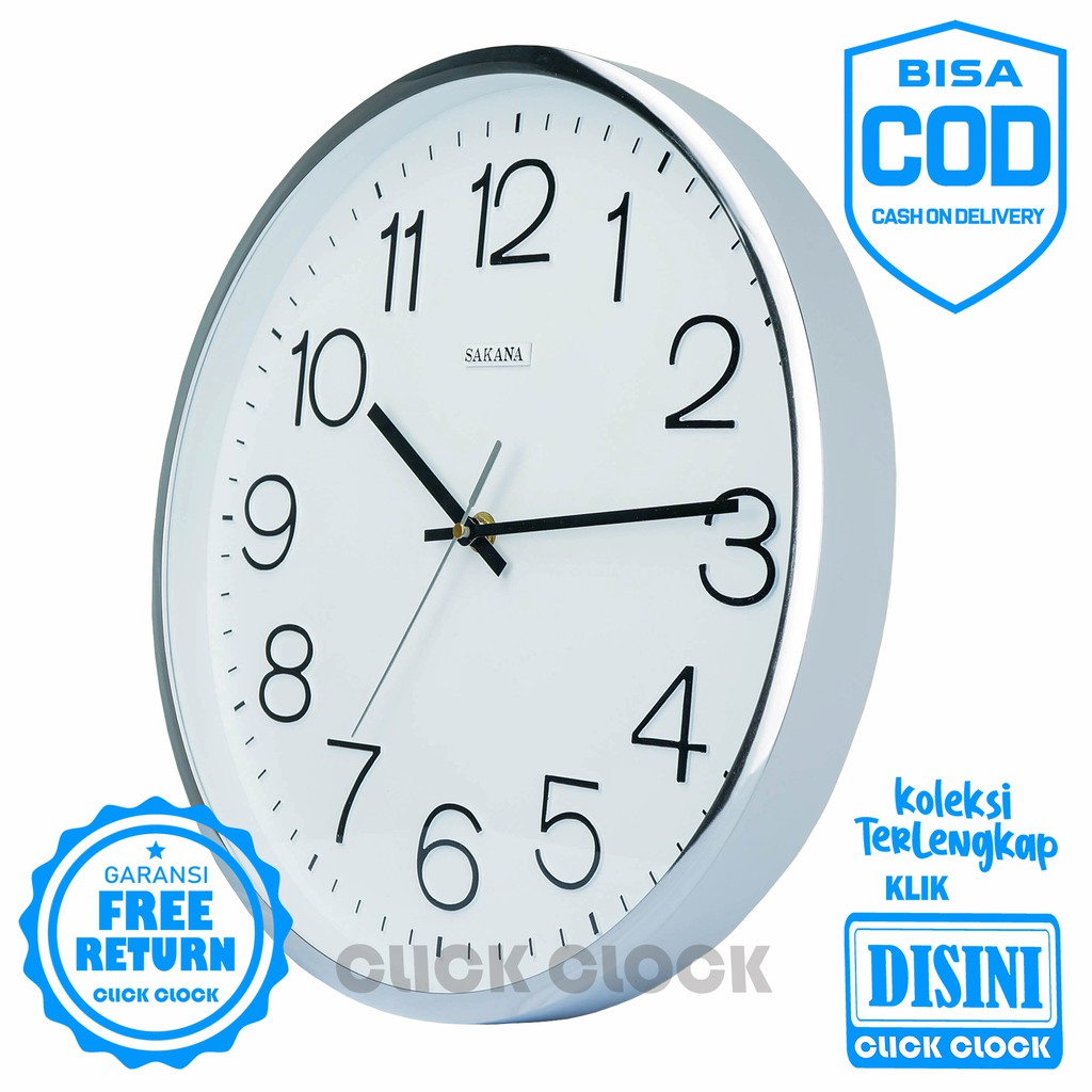 Jam Dinding Kantor Polos Minimalis Hiasan Dinding Bagus Wall Clock SAKANA 080