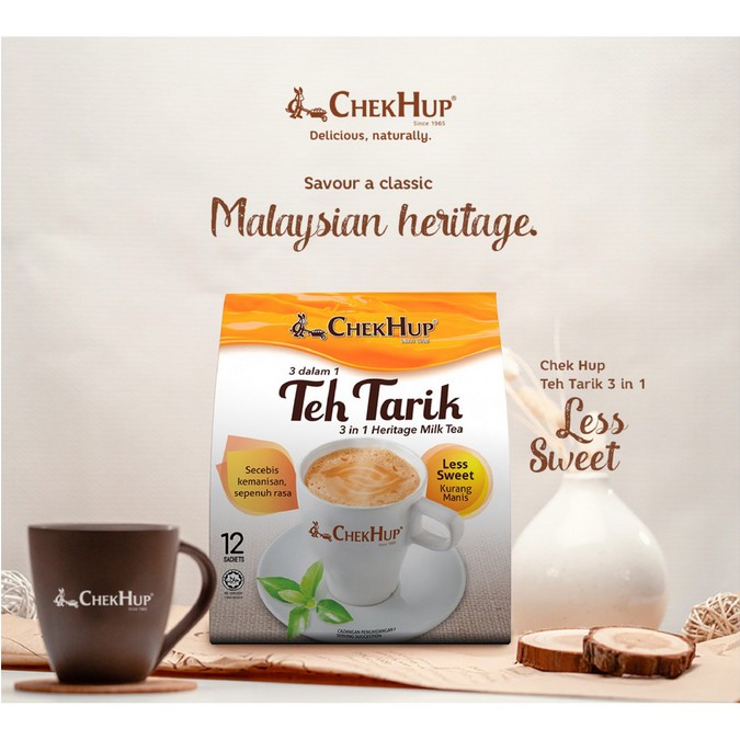 

Chek Hup 3 in 1 Teh Tarik Less Sweet