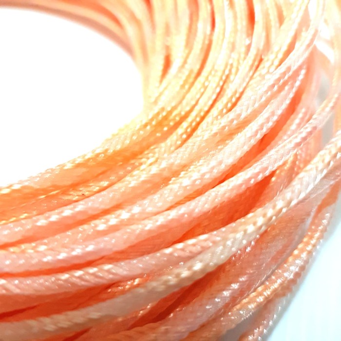 3mm Sleeving Cable orange peach Sleeve Kabel 3 mm psu peach glossy