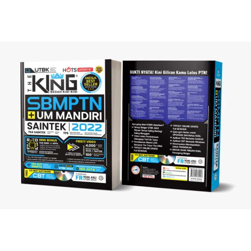 BUKU SBMPTN UTBK SAINTEK SOSHUM 2022 THE KING BEDAH KISI-KISI SBMPTN DAN UM MANDIRI