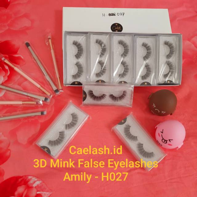 Caelash Bulu Mata 3D Mink Eyelashes Original Amily - H027