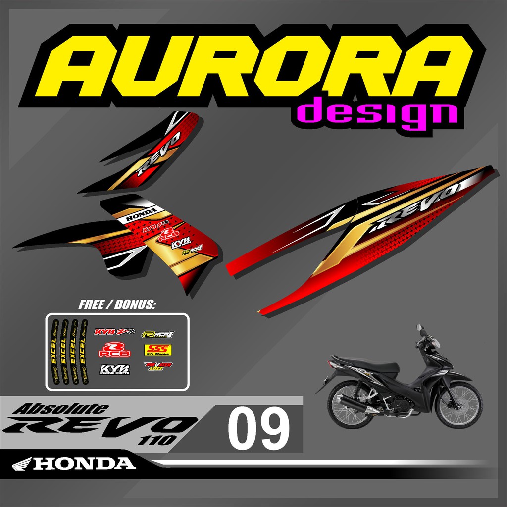 Striping Sticker Revo Absolute - Stiker Lis Variasi Revo 2010-2013 AOR-08 Mandalika Pertamina Racing