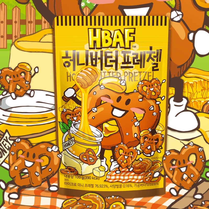 (PO KOREA) HBAF HONEY BUTTER ALMOND PRETZEL