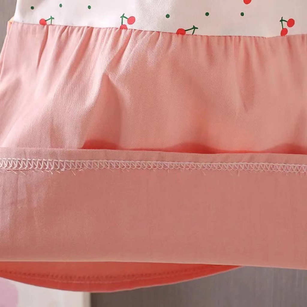 KF CAT Dres Model Jumpsuit anak perempuan motif Cherry Lucu  bahan cotton super lembut fashion high quality 100% Import-7