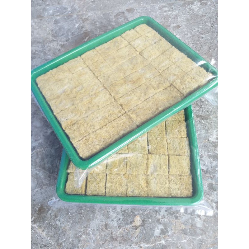 

Rockwool 48 Potong dan Baki Semai Siap Pakai Media Tanam Hidroponik