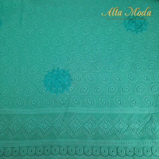 

Alta Moda Katun Bordir Cotton Embrodery Hijau Toska (1M)