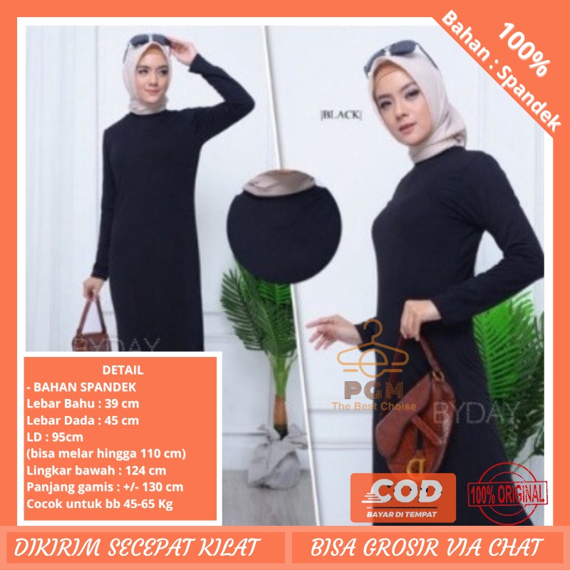 GAMIS LEBARAN MANSET ADEM LENGAN PANJANG MANGSET ADEM COCOK UNTUK BB 45-65 Kg MANGSET POLOS WANITA INNER DRESS ( BAYAR DI TEMPAT ) &amp; SAMEDAY//PGM