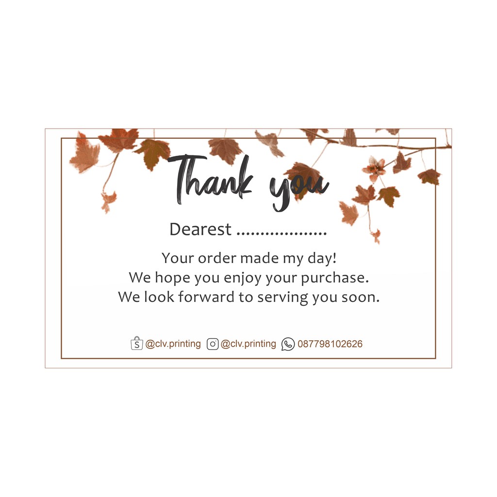 

Thank You Card Type 5