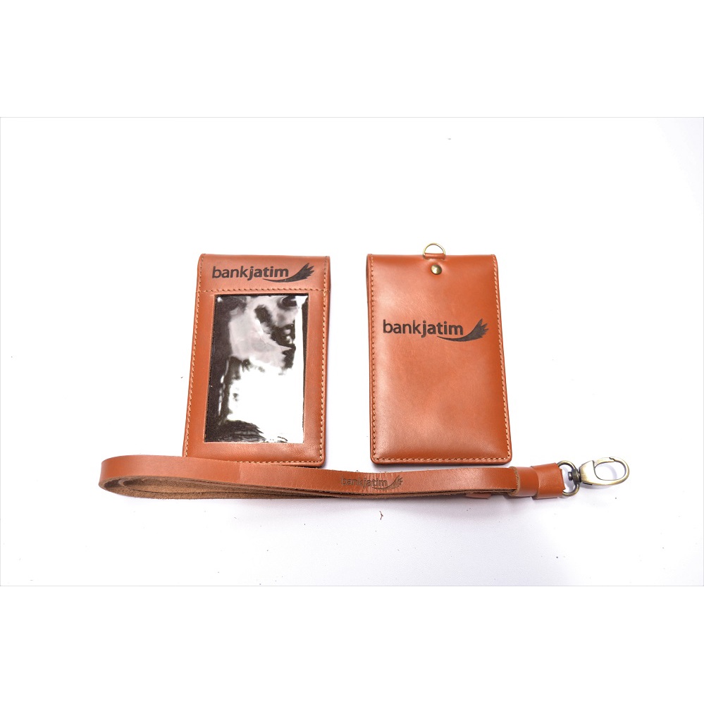 

ID Card holder Kulit logo Bank Jatim Cokelat
