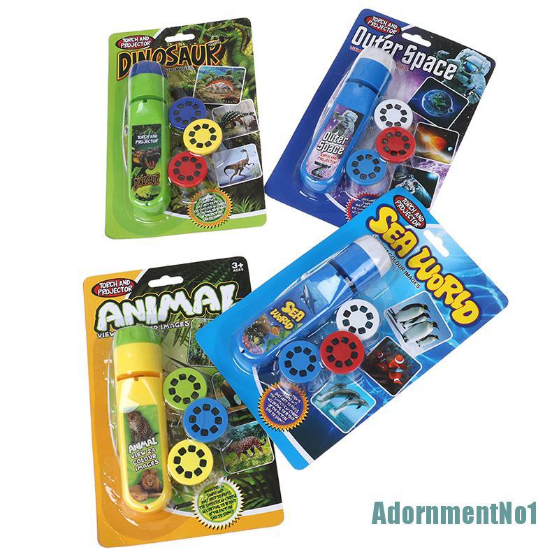 [AdornmentNo1]Portable Flashlight Projection Education Toy Animal Starry Lights Kids Toys Gift