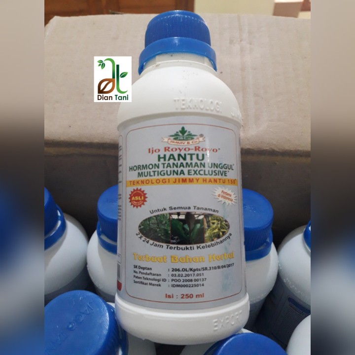 Pupuk hantu  250 ml Pupuk  Jimmy zpt kemasan kecil hantu tutup biru ijo royo-royo hormon tanaman