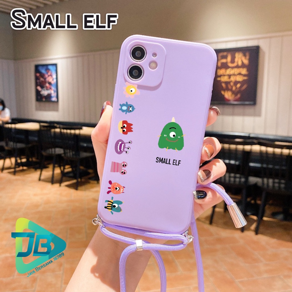 SOFTCASE SILIKON SLINGCASE TALI LANYARD STRAP PHONE MACARON PELINDUNG KAMERA SMALL ELF OPPO VIVO SAMSUNG XIAOMI REALME IPHONE ALL TYPE JB5410