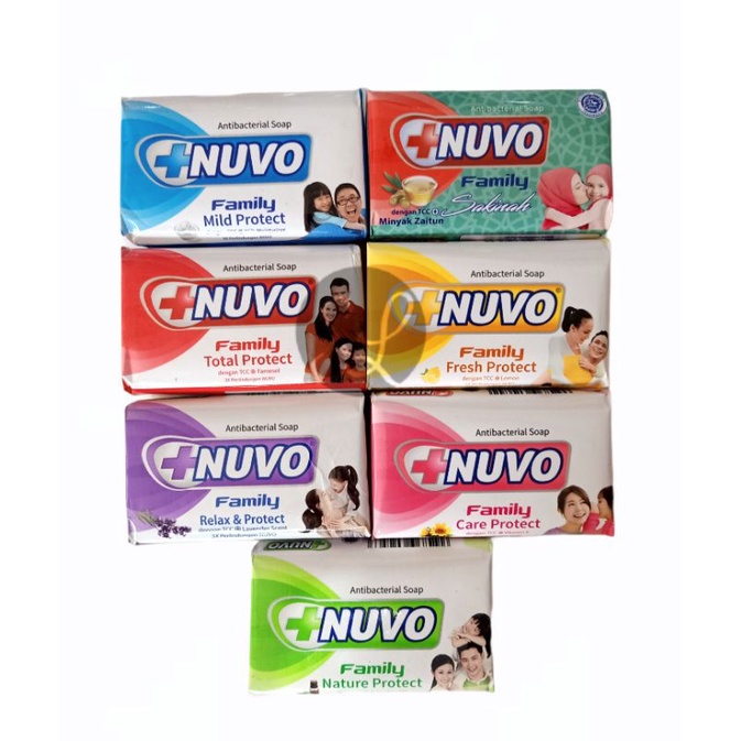 Nuvo Sabun Mandi Batang 76gr Antibacterial Soap Sabun Nuvo Family