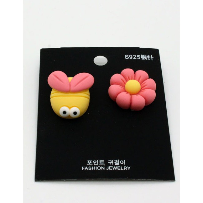 LRC Anting Tusuk Fashion Asymmetrical Stud Earrings