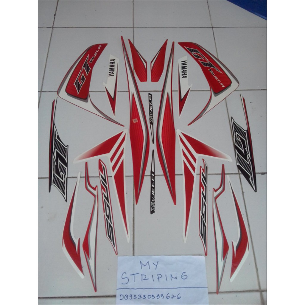Stiker Mio soul GT 2013 merah