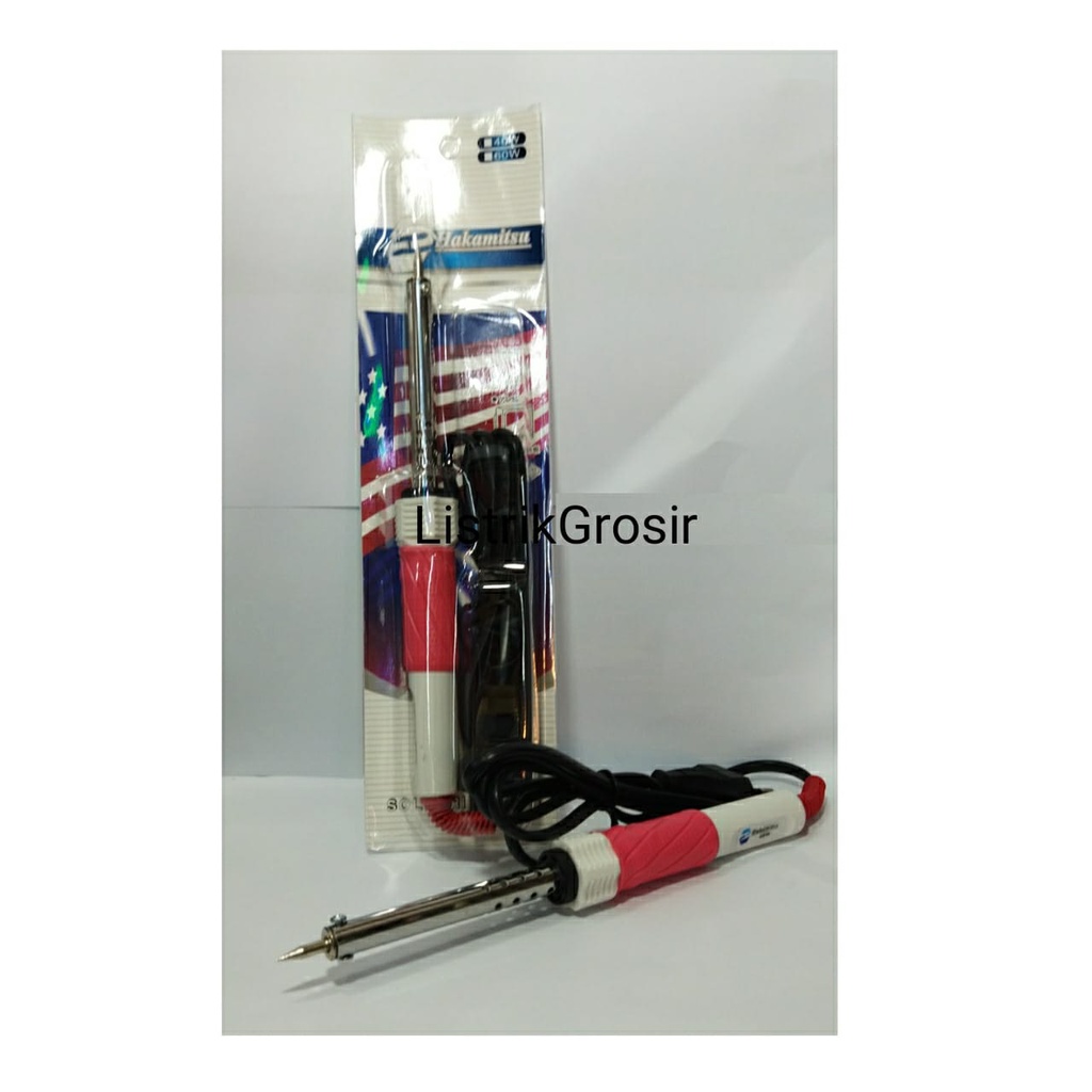 Solder Hakamitsu 40w Gagang Plastik USA Iron PVC Kualitas bagus Grosir