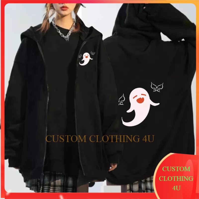 Jaket Sweater Hoodie Resleting Hu Tao Xiao Genshin Impact Hodie