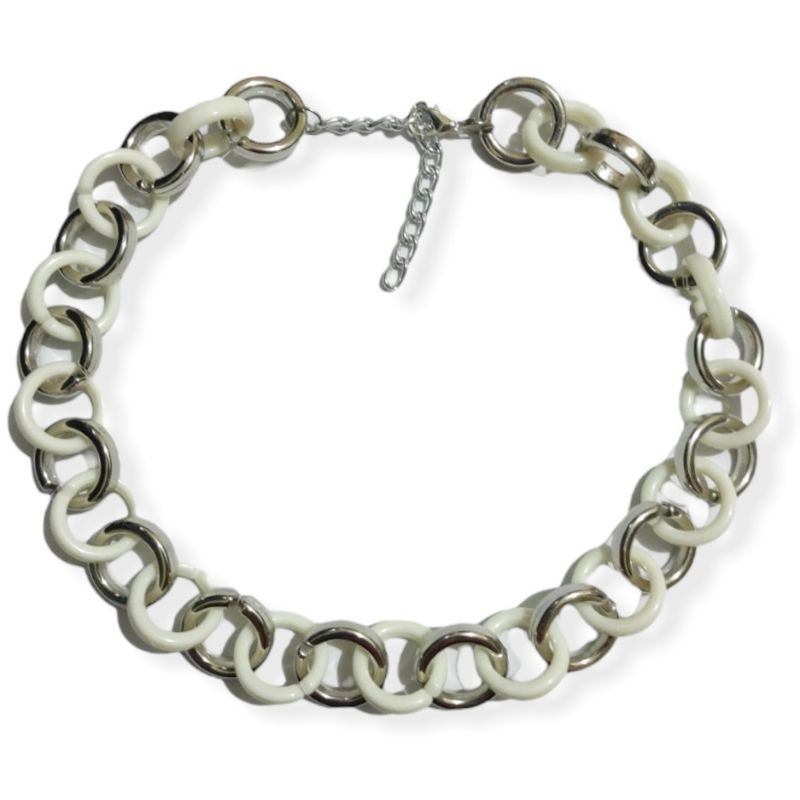 Kalung Rantai Akrilik Kombinasi Valerie Acrilic Chain Necklace Edgy Colorful