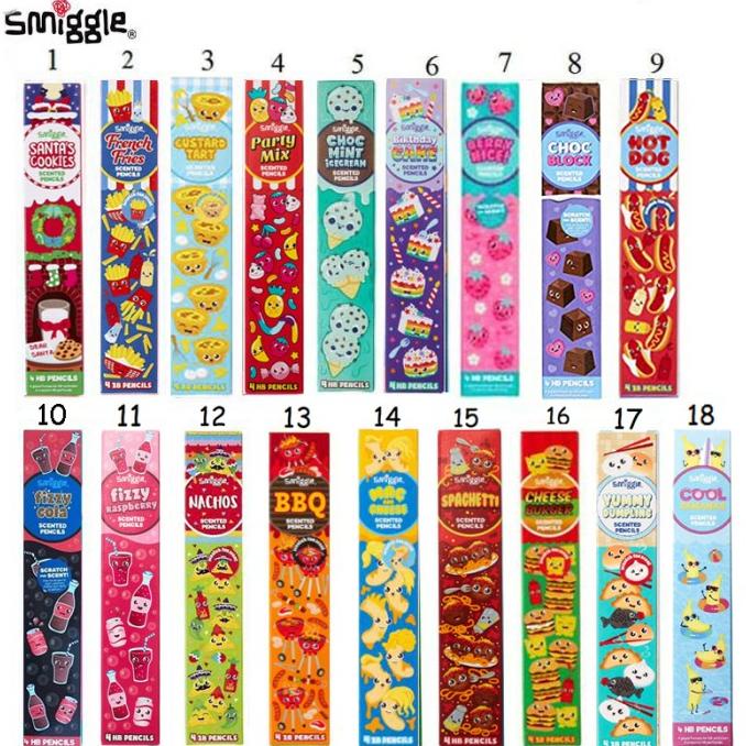 

Smiggle Scented Pencil Pack x 4 Original