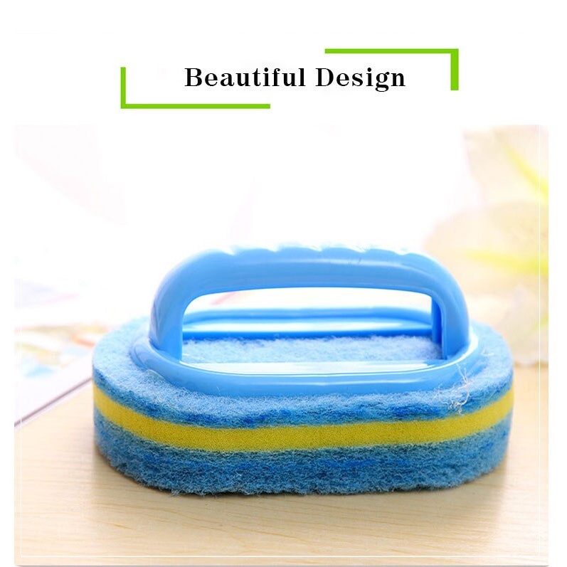 GS8 Strongwell Sikat Pembersih Kamar Mandi WC Dapur Sponge Cleaning Brush - SW024 - Blue