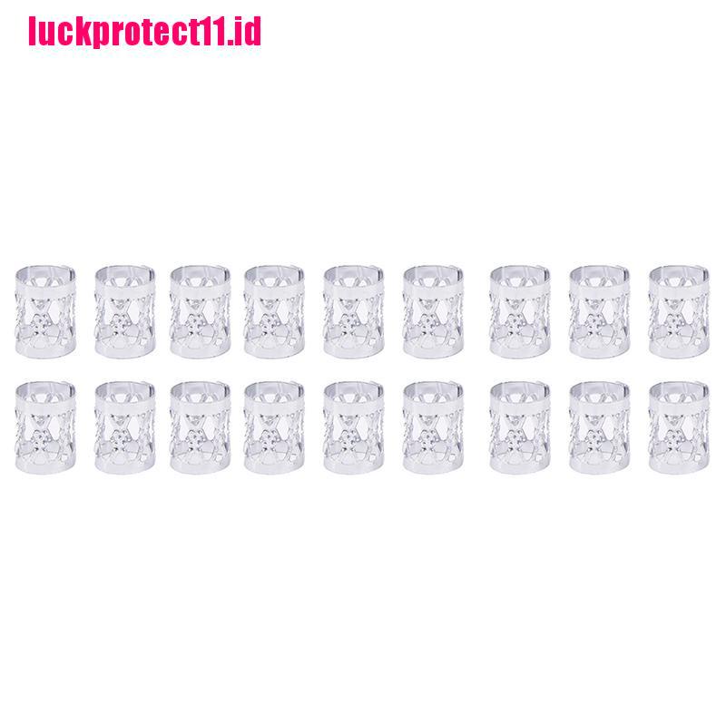 (LUCK) 90pcs / Set Manik-Manik Rambut Kepang Gimbal