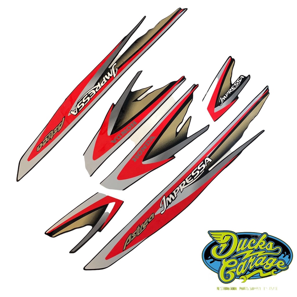 striping sticker stiker list body honda astrea impressa impresa detail original