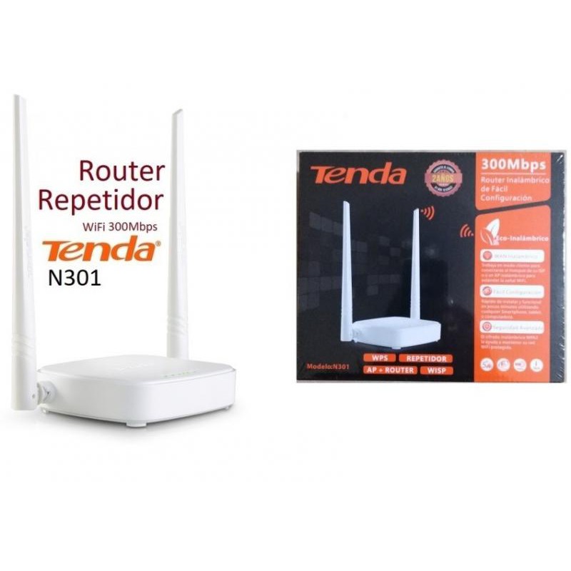 Tenda N301 Wireles Router 300Mbps 4 Port 2 Antena