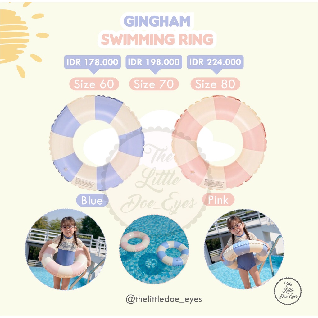 Gingham Swimming Ring (ban renang anak)