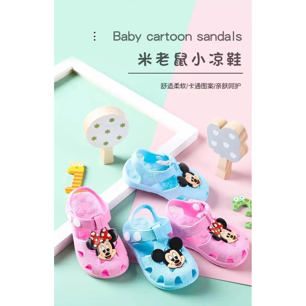 littlekiddoss SH2136 Sepatu Sendal Anak Kartun Sandal Karet Anak Miki Sepatu Sendal Import