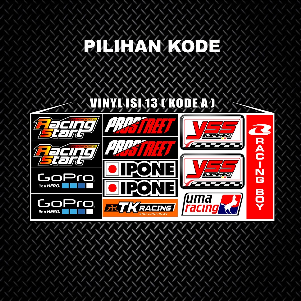 STICKER RACING  / STIKER PACK / STIKER MOTOR