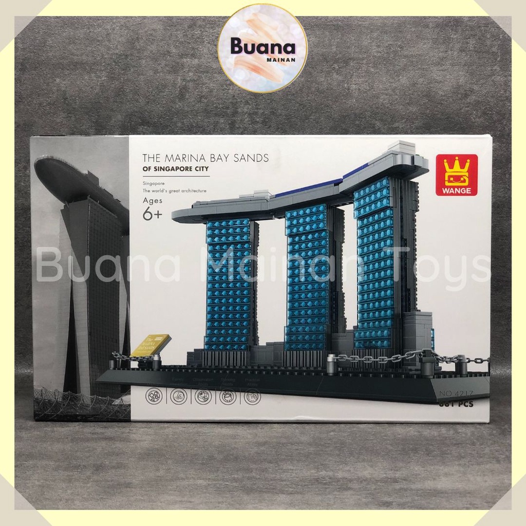 BRICKS ARCHITECT SINGAPORE MARINA BAY SANDS MAINAN EDUKASI ANAK COWO CEWE BRICK BLOCK BALOK MODEL FAMOUS BUILDING 4217