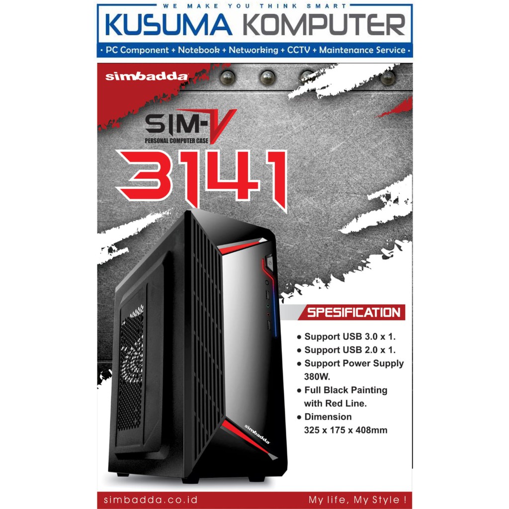 Casing PC Simbadda Sim V 3141 + PSU 380W