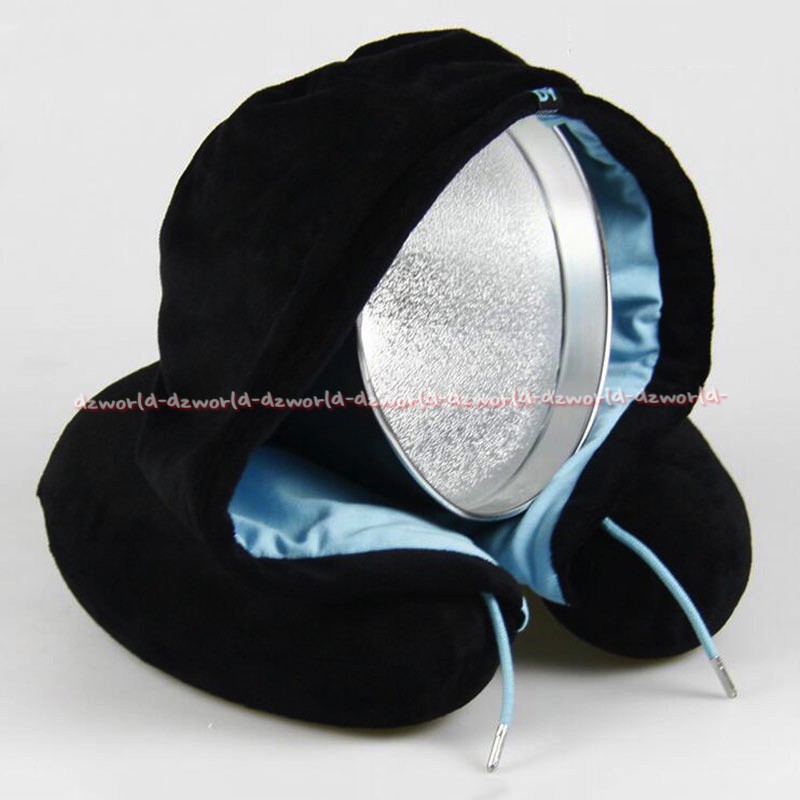 Hooded U Shape Neck Pillow Bantal Leher dengan Topi Bantal Topi