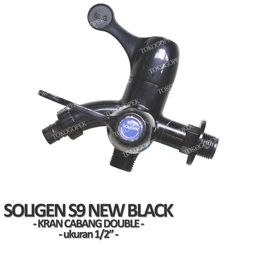 SOLIGEN S9 BLACK KRAN CABANG PVC GOOD QUALITY