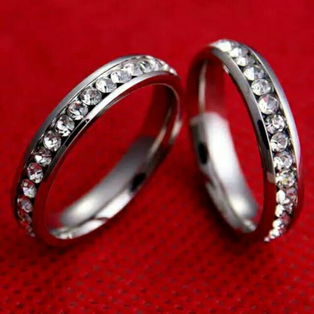 Cincin Couple Titanium Asli