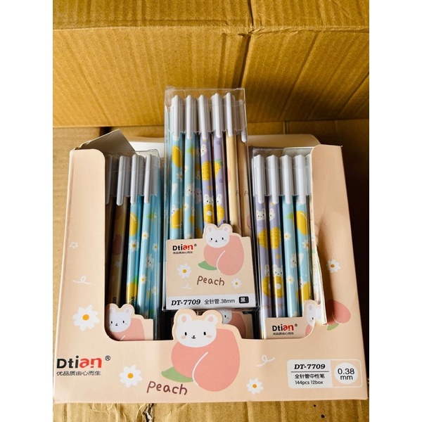 

pen gel motif peach mouse isi 12