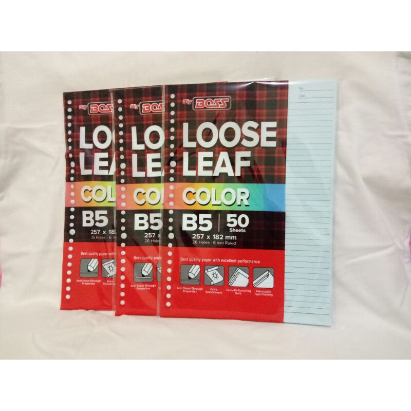 

Loose Leaf Isi Binder B5 Isi 50 Garis Biru