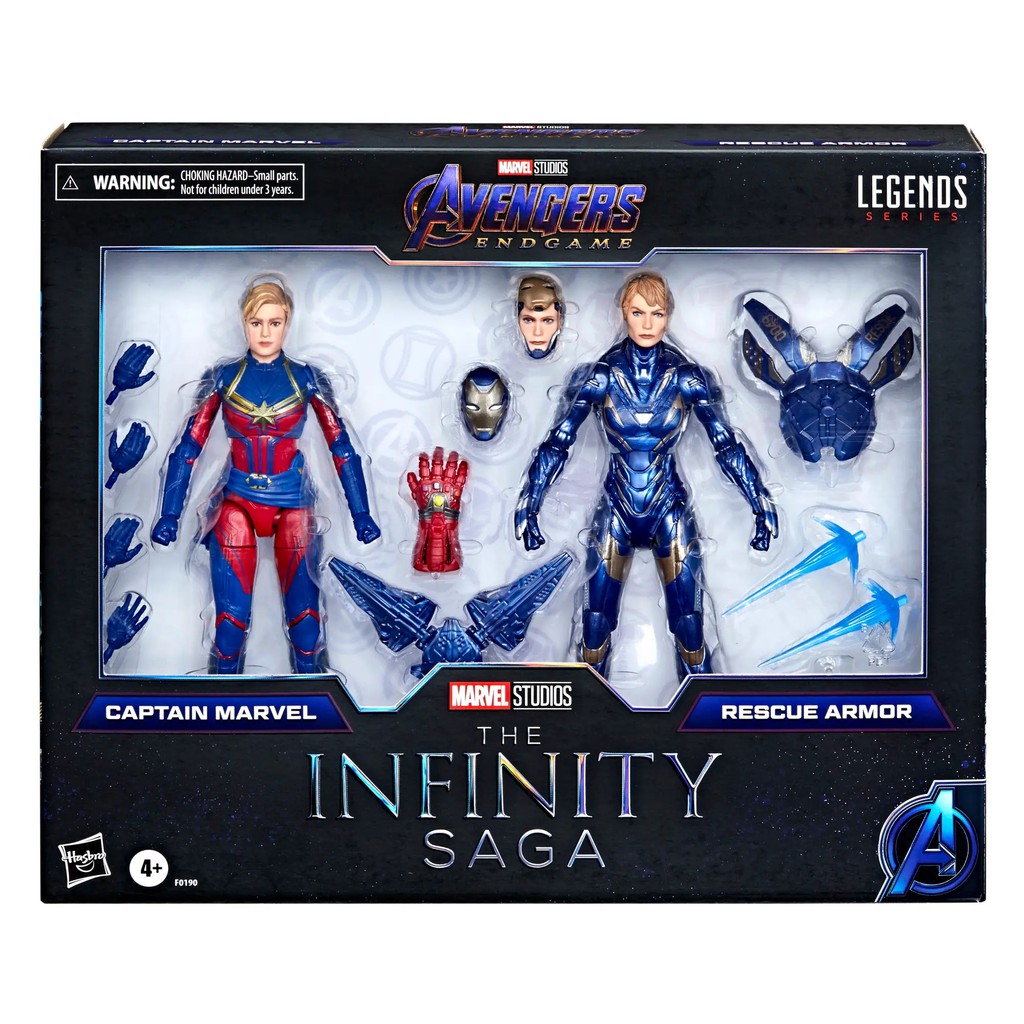 MARVEL Studios Legends Infinity Saga Captain Marvel & Rescue Armor 2-Pack Premium Figure