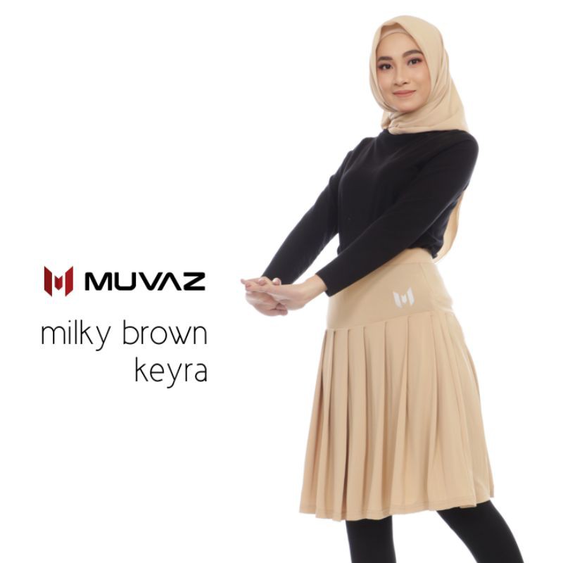 Muvaz Keyra Skirt A - Rok Olahraga Wanita Model Rampel Panjang 60 cm Varian Warna A-4
