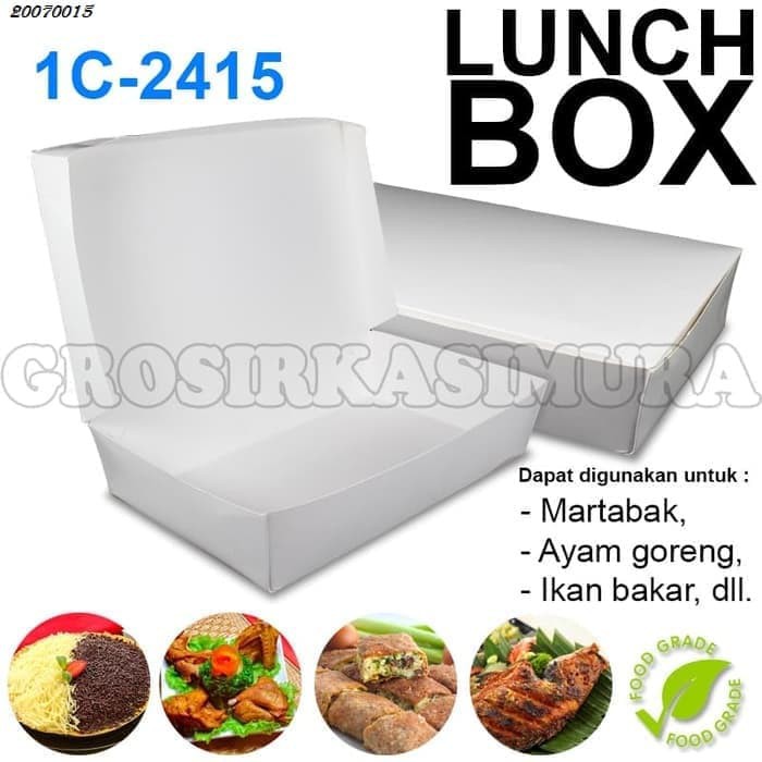 Stok Ready paper lunch box   lunch box uk XL paper rice box   foodgrade murah