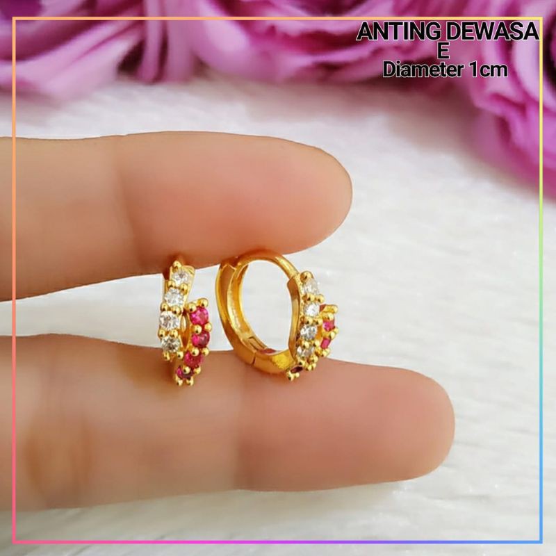 ANTING xuping dewasa anting cetik permata lapis emas