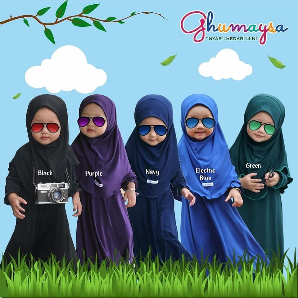 Ghumaysa Salama Baby Basic series Gamis Anak Baju Muslim Perempuan