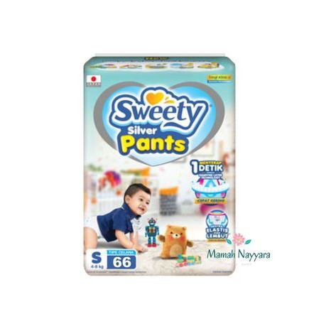 popok pempers sweety silver pants isi 66s