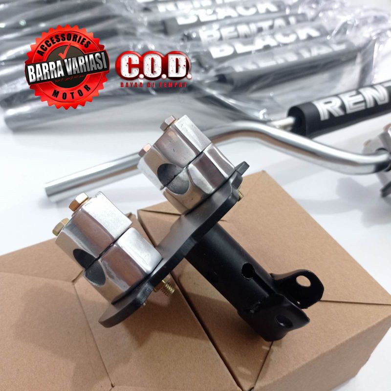 GROSIR ADAPTOR DUDUKAN STANG CUSTOM MOTOR HONDA YAMAHA SUZUKI SMASH 110 SHOGUN 125 UNIVERSAL