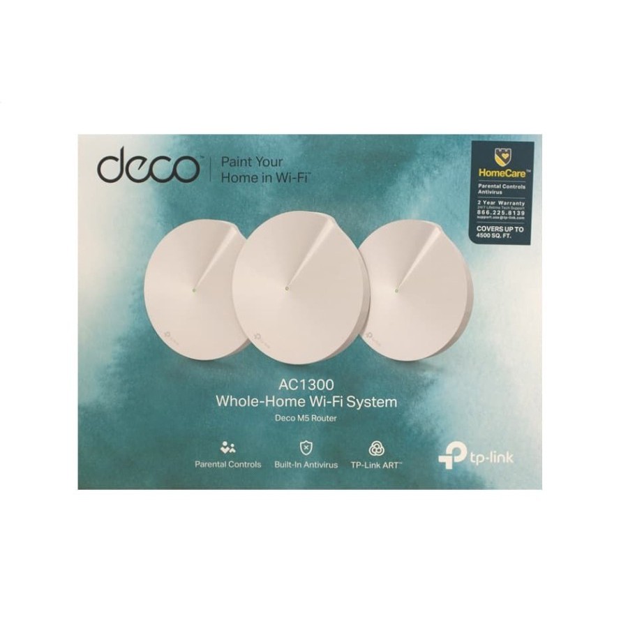 TP-LINK Deco M5 AC1300 Whole-Home Mesh Wi-Fi System 3Pack / 3-Pack