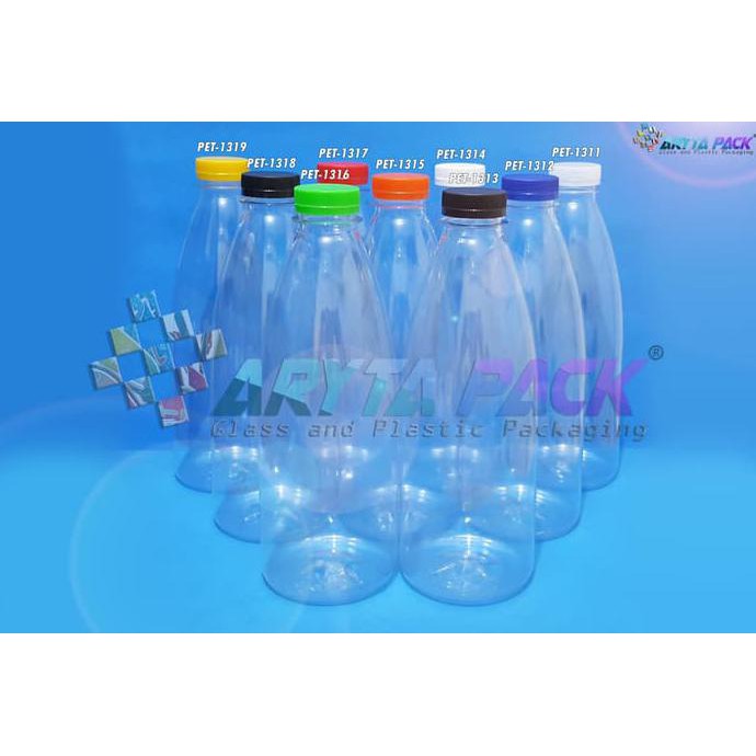 PET1316. BOTOL PLASTIK 600ML MINUMAN CANTIK TUTUP SEGEL HIJAU