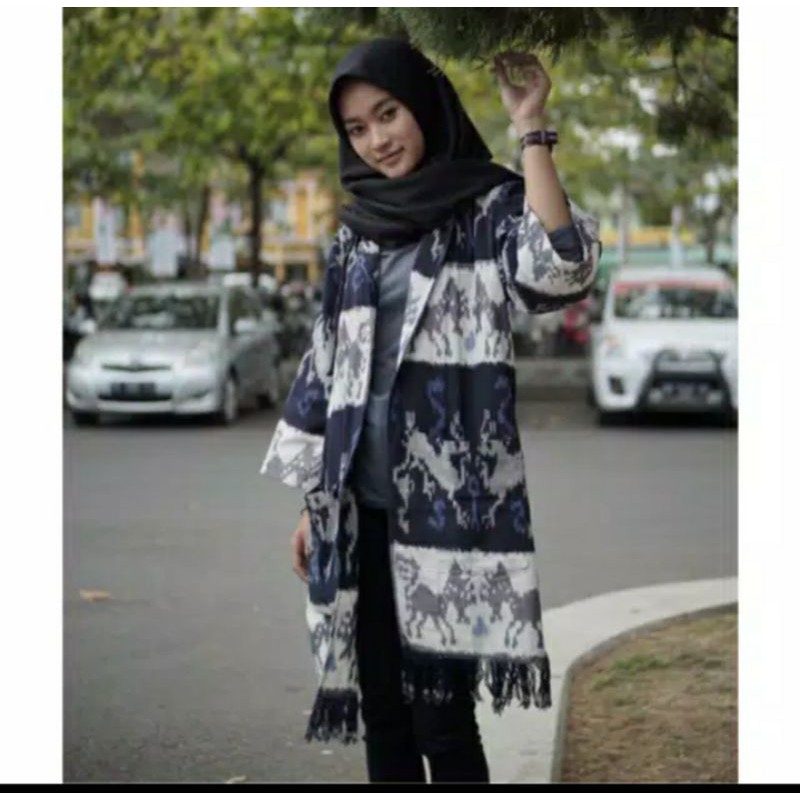 cardigan tenun motif sumba unisex original