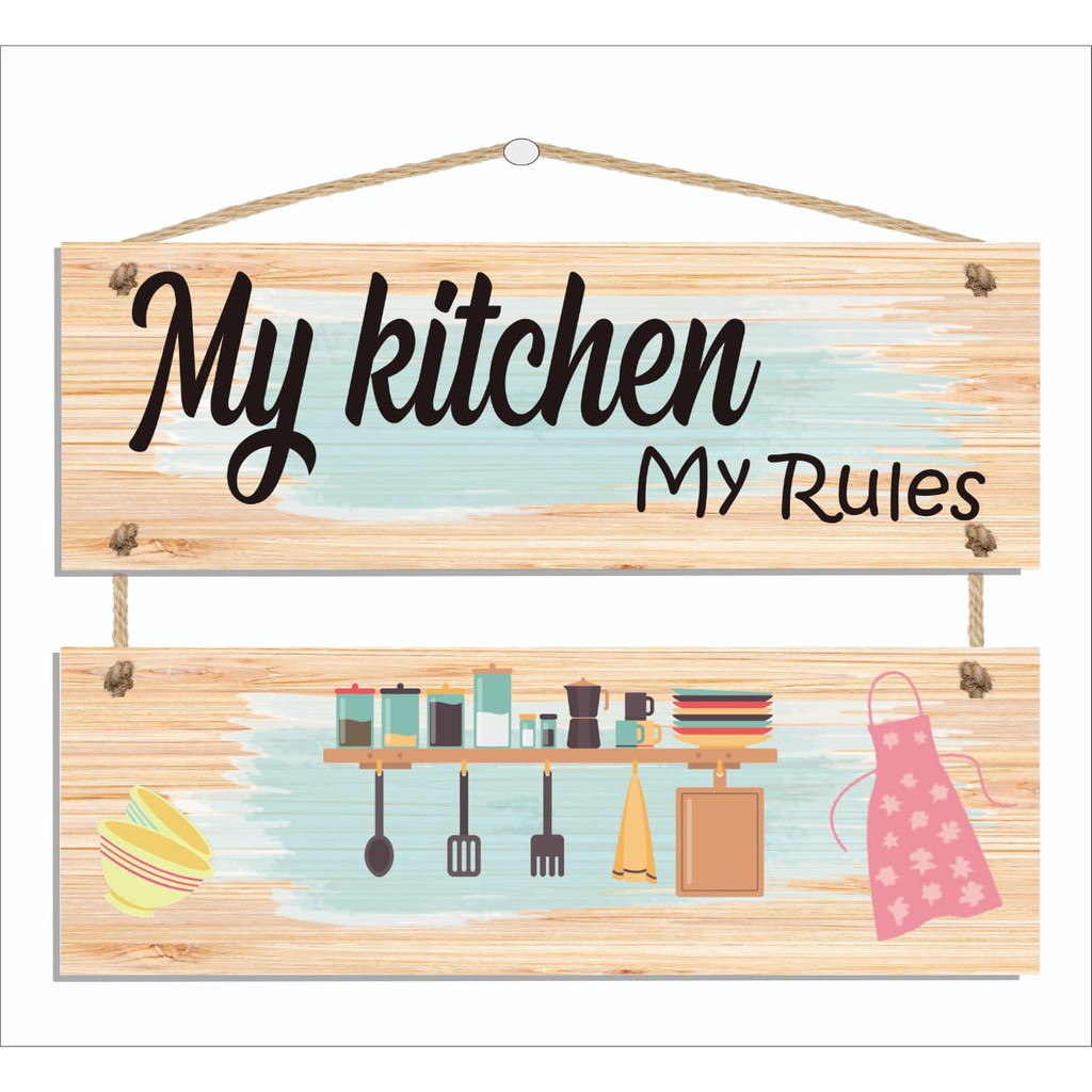 WALL DECOR POSTER KAYU HOMEDECOR Hiasan dinding murah pajangan rumah shabby laundry / kitchen