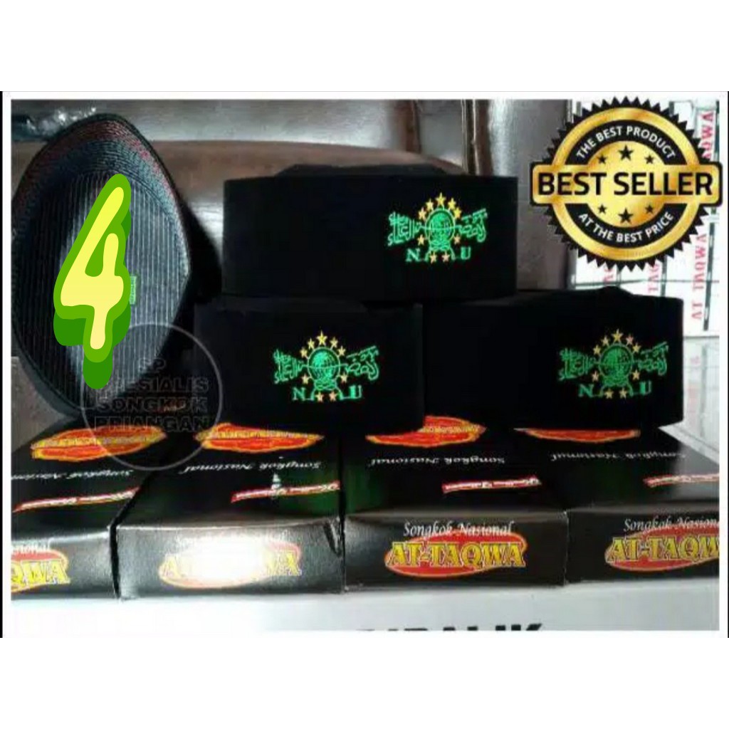 Peci Songkok hitam | Kopiah bludru Anak dan Dewasa At-taqwa-NU sise 4